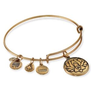Alex and Ani gold Lotus bracelet